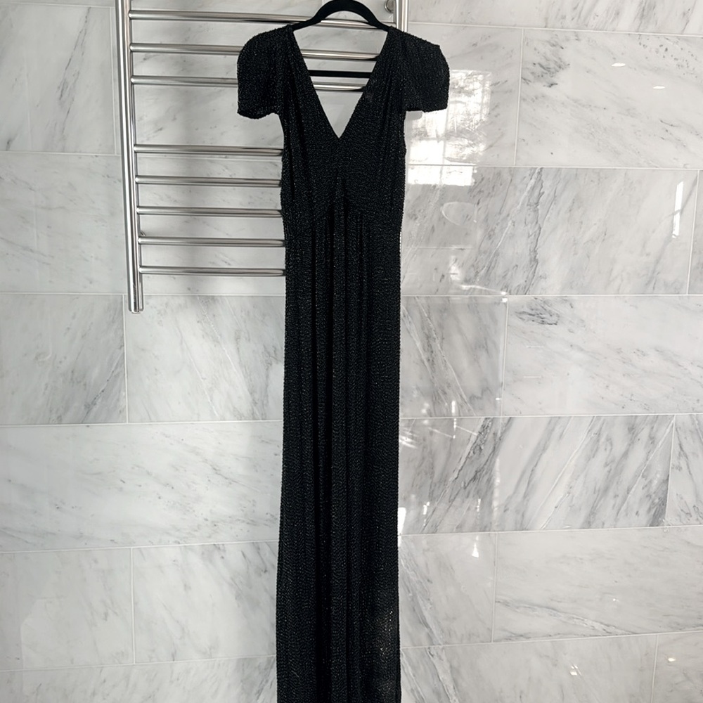 nwt hoss intropia beaded gown. size 4